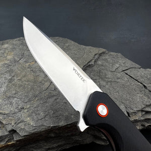 ADMIRAL - Black G10 Handles, D2 Drop Point Blade