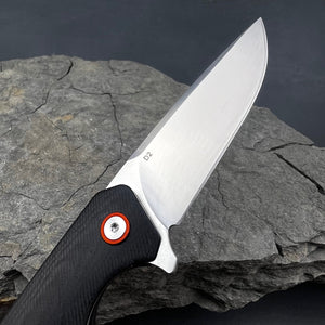 ADMIRAL - Black G10 Handles, D2 Drop Point Blade