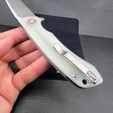 Load image into Gallery viewer, ADMIRAL: Jade G10 Handles, D2 Drop Point Blade, Ball Bearing Flipper System