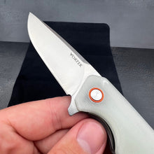 Load image into Gallery viewer, ADMIRAL: Jade G10 Handles, D2 Drop Point Blade, Ball Bearing Flipper System