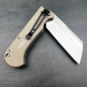 PANZER - Desert Tan G10 Handle, D2 Cleaver Blade