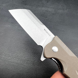 PANZER - Desert Tan G10 Handle, D2 Cleaver Blade
