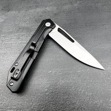 Load image into Gallery viewer, SILKY: Black Stainless Steel Handles, D2 Drop Point Blade, Ball Bearing Flipper System, EDC Folding Pocket Knife