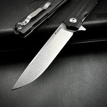 Load image into Gallery viewer, NOVA - Black G10 Handles, D2 Straight Back Blade