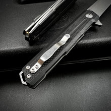 Load image into Gallery viewer, NOVA - Black G10 Handles, D2 Straight Back Blade