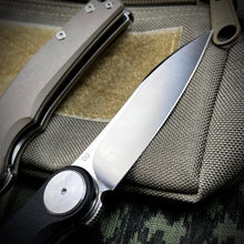 Load image into Gallery viewer, OMEGA: G10 Handles, D2 Flipper Blade, Deep Carry EDC Pocket Knife