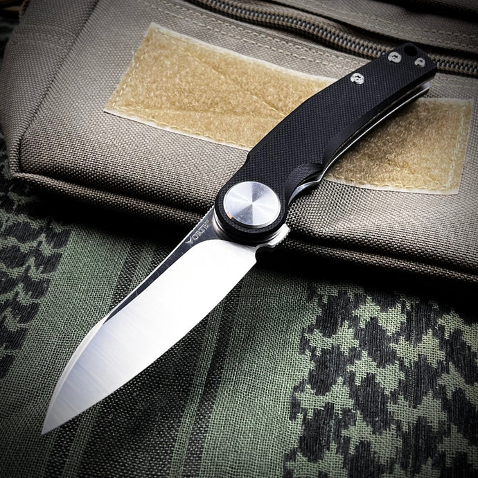 OMEGA - Black G10 Handles, D2 Wharncliffe Blade