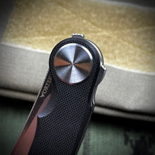 Load image into Gallery viewer, OMEGA: Black G10 Handles, D2 Steel Flipper, Ball Bearing Flipper Blade