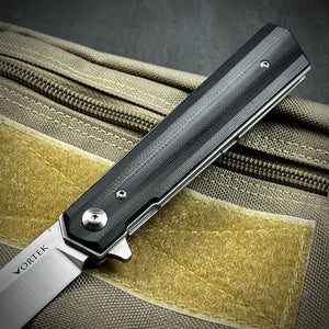 APACHE - 9Cr18MoV Blade, Black G10 Handles