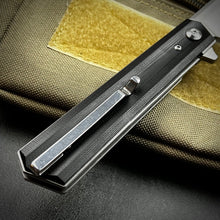 Load image into Gallery viewer, APACHE - 9Cr18MoV Blade, Black G10 Handles