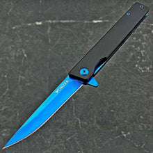 Load image into Gallery viewer, VANGUARD: 9&quot; Overall, 5&quot; G10 Handle, 4&quot; Long Blue 8Cr13MoV Blade