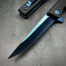 Load image into Gallery viewer, VANGUARD - Black G10 Handles, Blue 8Cr13MoV Blade