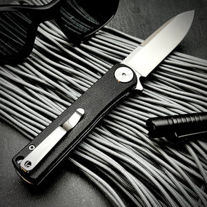 OSKAR - Black Micarta Handles, D2 Blade