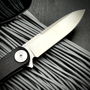 OSKAR - Black Micarta Handles, D2 Blade