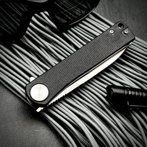 OSKAR - Black Micarta Handles, D2 Blade