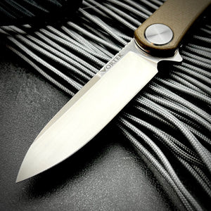 OSKAR - Brown Micarta Handles, D2 Blade