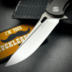 SLINGER - Black Micarta Handles, D2 Blade