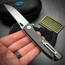 Load image into Gallery viewer, SLINGER - Black Micarta Handles, D2 Blade