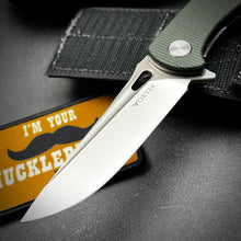 Load image into Gallery viewer, SLINGER - Green Micarta Handles, D2 Blade