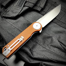 Load image into Gallery viewer, FINCH - Brown Micarta Handles, D2 Blade
