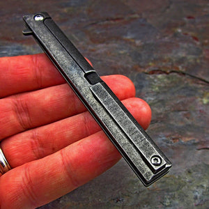 CAVALIER - 8Cr13MoV Blade, Black Stonewashed Handles