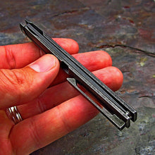 Load image into Gallery viewer, CAVALIER - 8Cr13MoV Blade, Black Stonewashed Handles