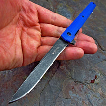 Load image into Gallery viewer, CALHOUN - 8Cr13MoV Blade, Blue G10 Handles