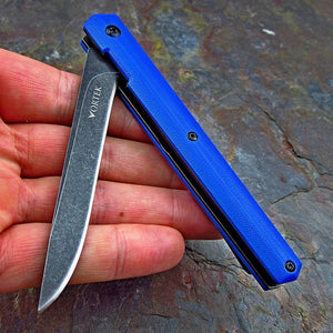 CALHOUN - 8Cr13MoV Blade, Blue G10 Handles