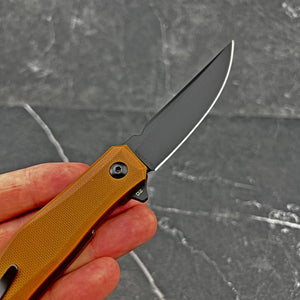 NIMBUS - D2 Blade, Brown G10 Handles