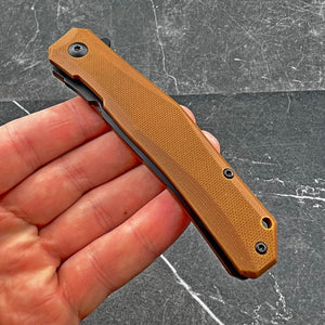 NIMBUS - D2 Blade, Brown G10 Handles