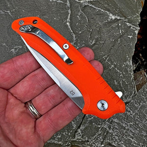 ROVER - D2 Blade, Orange G10 Handles