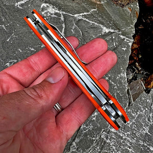 ROVER - D2 Blade, Orange G10 Handles