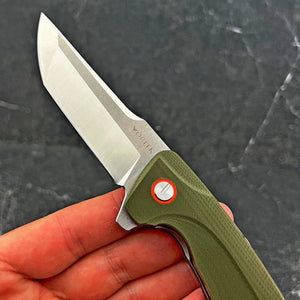 GARRISON - D2 Blade, Green G10 Handles