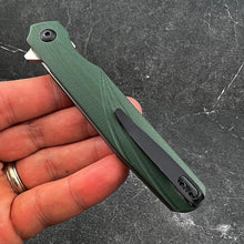 Load image into Gallery viewer, TUSK - D2 Tanto Blade, Green G10 Handles