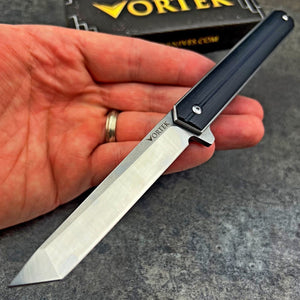 SKYLINE - Black G10 Handles, D2 Tanto Blade