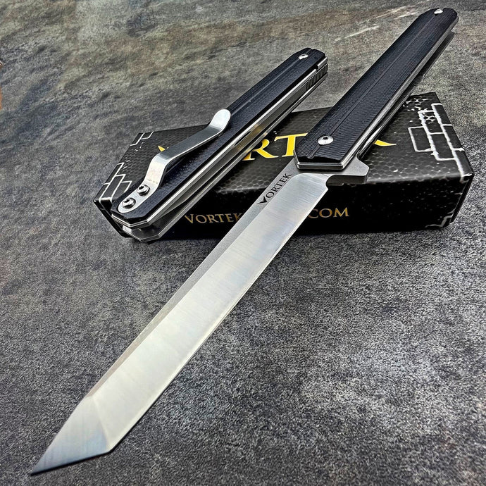 SKYLINE - Black G10 Handles, D2 Tanto Blade