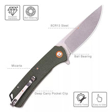 Load image into Gallery viewer, GYPSY - Black Micarta Handles, 8Cr13MoV Blade