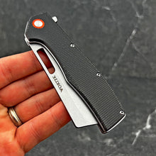 Load image into Gallery viewer, GALLANT: Black Micarta Handles, 8Cr13MoV Cleaver Blade, Ball Bearing Flipper System