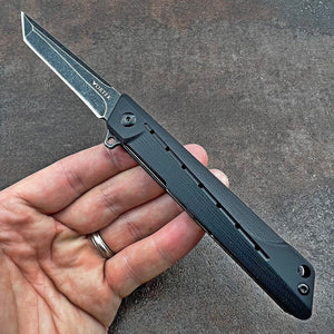 TANGO - Black G10 Handles, 8Cr13MoV Tanto Blade