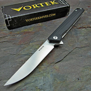 MERLIN - 8Cr13MoV Blade, Black G10 Handles
