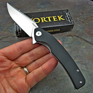 DAPPER - 8Cr13MOV Blade, Black G10 Handles