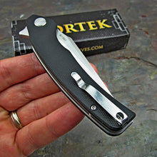 Load image into Gallery viewer, DAPPER: 8Cr13MoV Blade, Black G10 Handles