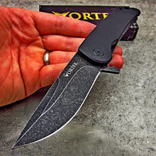 Load image into Gallery viewer, OUTLANDER - Black G10 Handles, Stonewashed 8Cr13MoV Blade