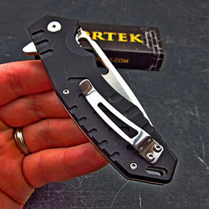 FATHEAD - 8Cr13MoV Tanto Blade, Black G10 Handles
