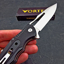 Load image into Gallery viewer, BIGEYE: 8Cr13MoV Drop Point Blade, Black G10 Handles, Ball Bearing Flipper System, EDC Folding Pocket Knife