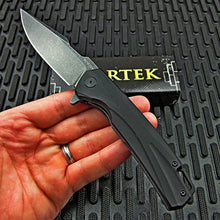 Load image into Gallery viewer, DROPSHOT: Black Stonewashed 8Cr13MoV Blade, Black G10 Handles