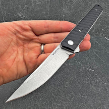 Load image into Gallery viewer, RONIN: Straight Back 8Cr13MoV Blade, Black G10 Handles