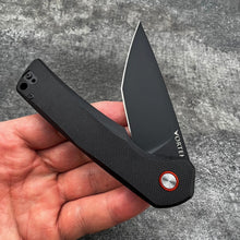 Load image into Gallery viewer, RIPTIDE: Tactical Black G10 Handles, Black Tanto D2 Blade