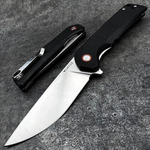Load image into Gallery viewer, RIPTIDE:  Tactical Black G10 Handles, D2 Stainless Steel Blade