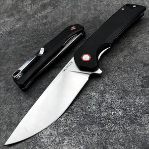 RIPTIDE:  Tactical Black G10 Handles, D2 Stainless Steel Blade